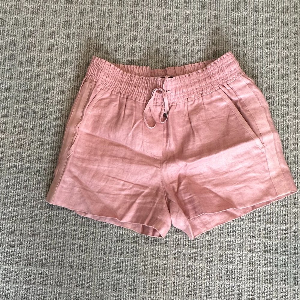 Pink Linen J.Crew Shorts